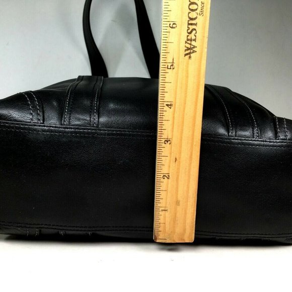 Coach F10194 Hampton Vintage Black Smooth Leather Tote Shoulder Bag - Picture 7 of 12